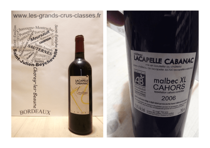 Cahors 2006 - Malbec XL - Château Lacapelle Cabanac